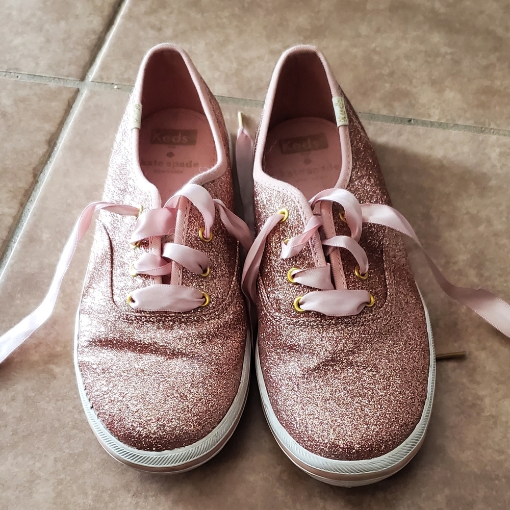 Kate Spade Keds - Punk Glitter - Girls size 4.5